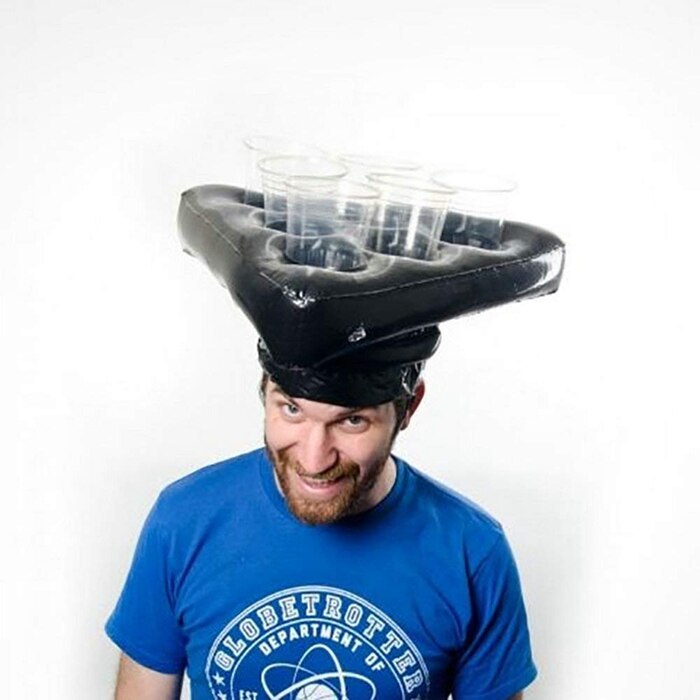 Inflatable Ping Pong Cup Hat Rings Toss Game