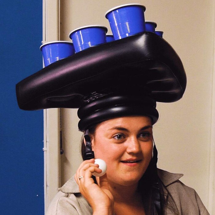 Inflatable Ping Pong Cup Hat Rings Toss Game