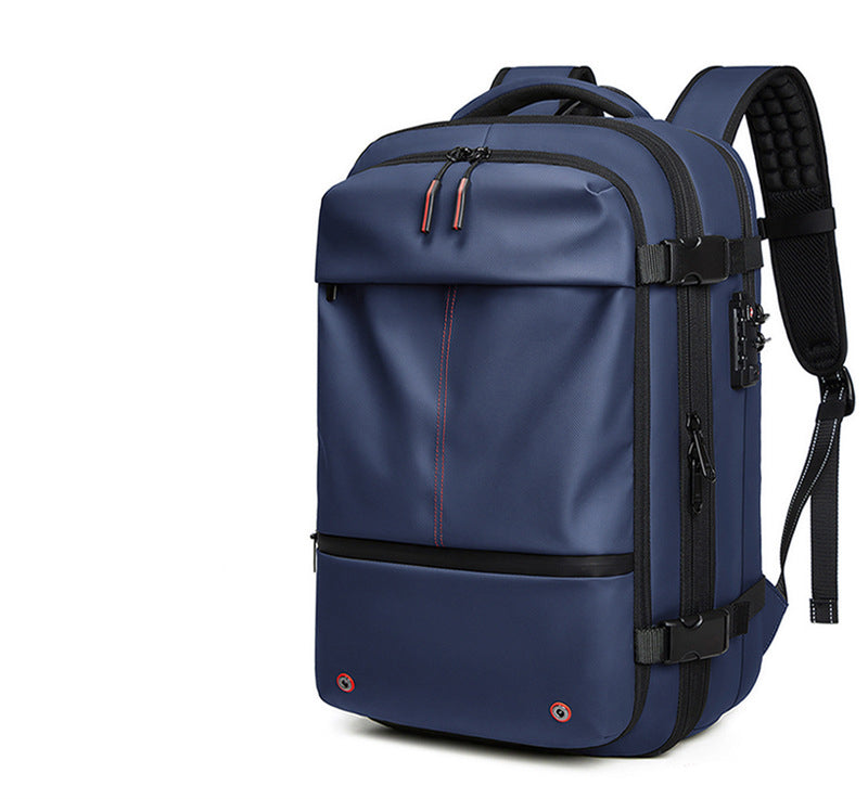 Expanable Travel Business Backpacks Laptop With Valve Vacuum Compression