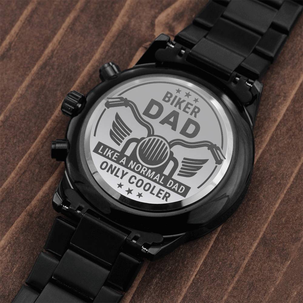 Biker Dad Engraved Watch