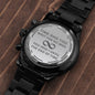 Until The End of Time Engraved Chronograph Watch