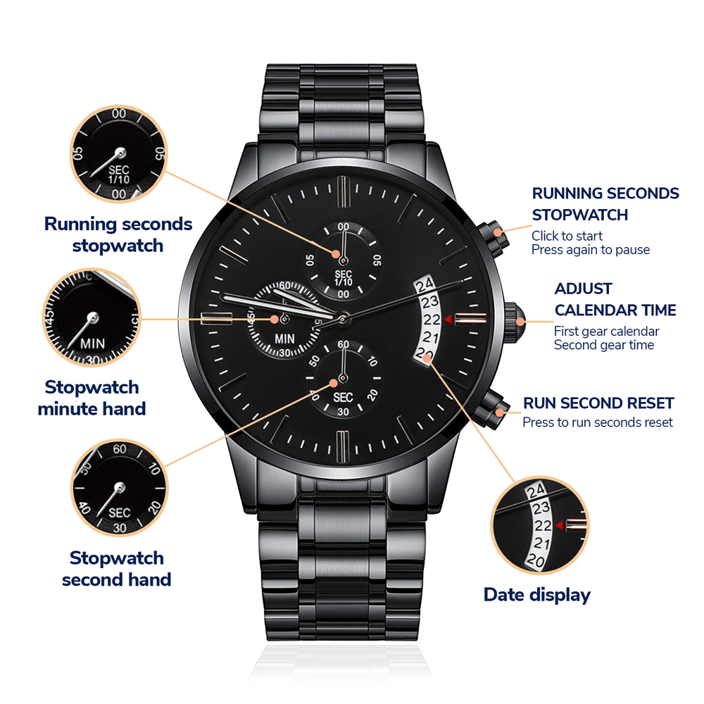 Biker Dad Engraved Watch