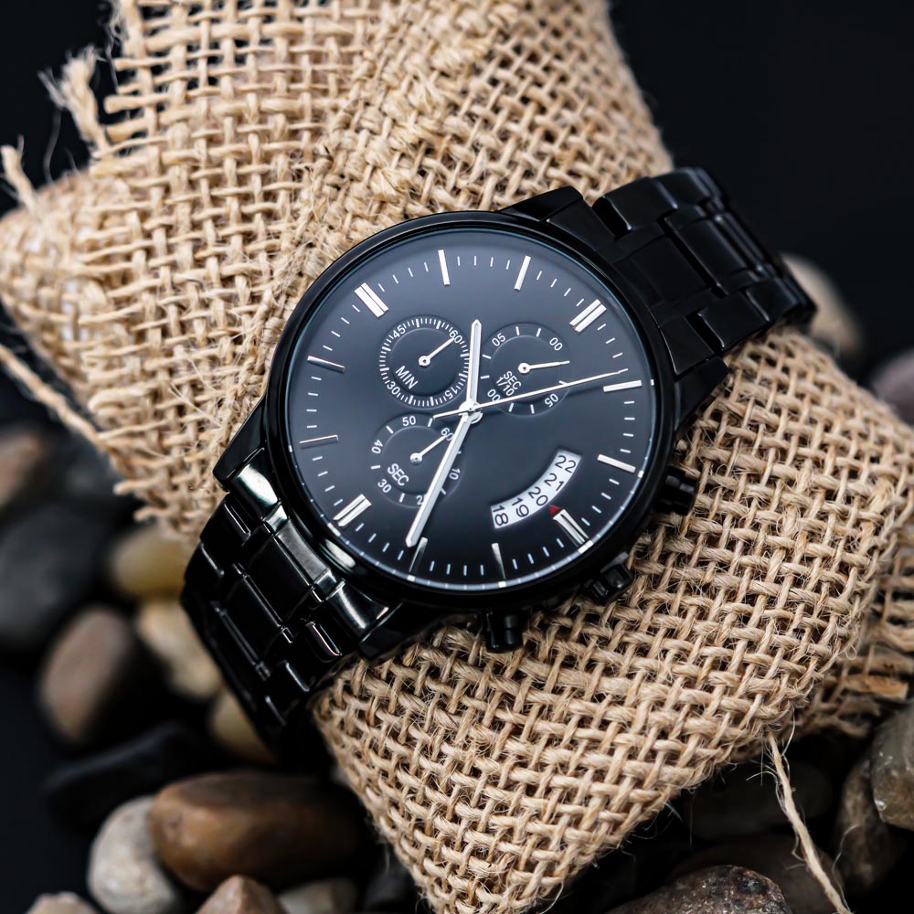 Biker Dad Engraved Watch