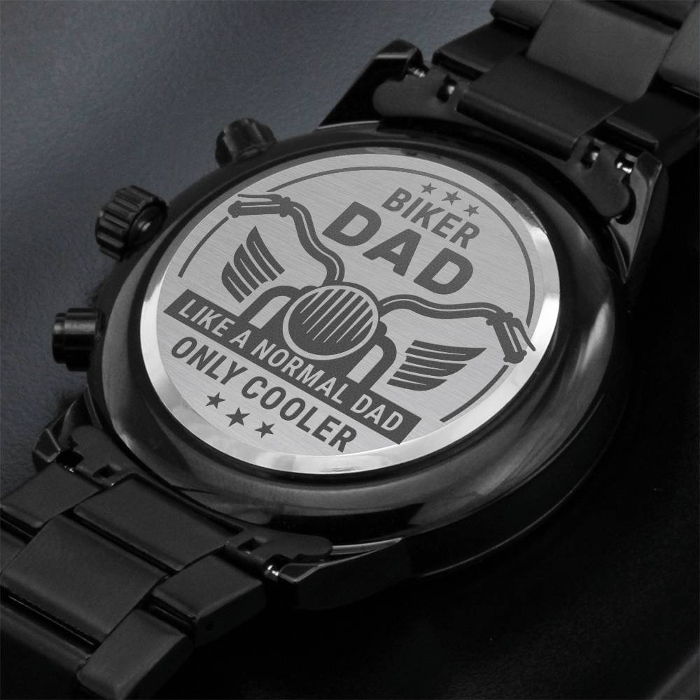 Biker Dad Engraved Watch