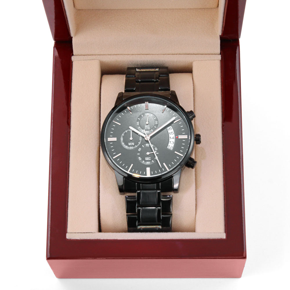 Biker Dad Engraved Watch