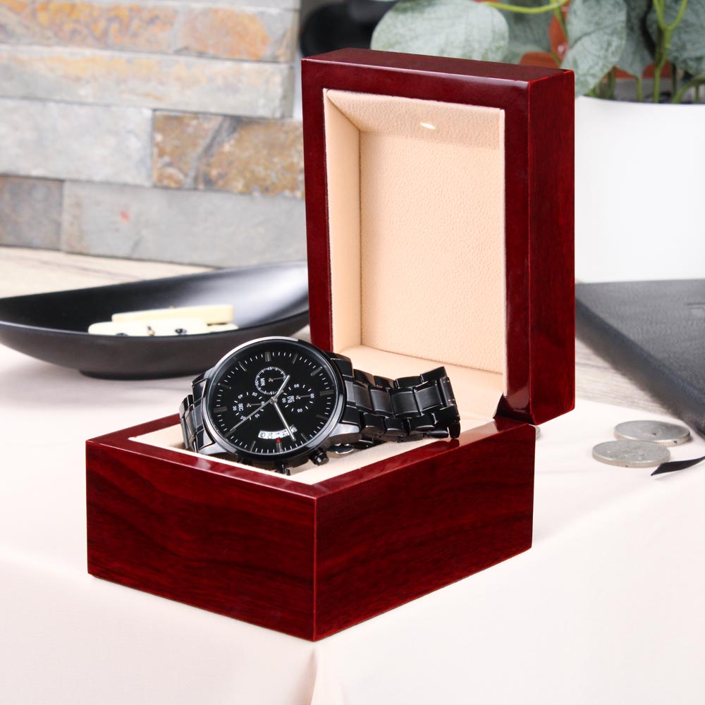 Biker Dad Engraved Watch