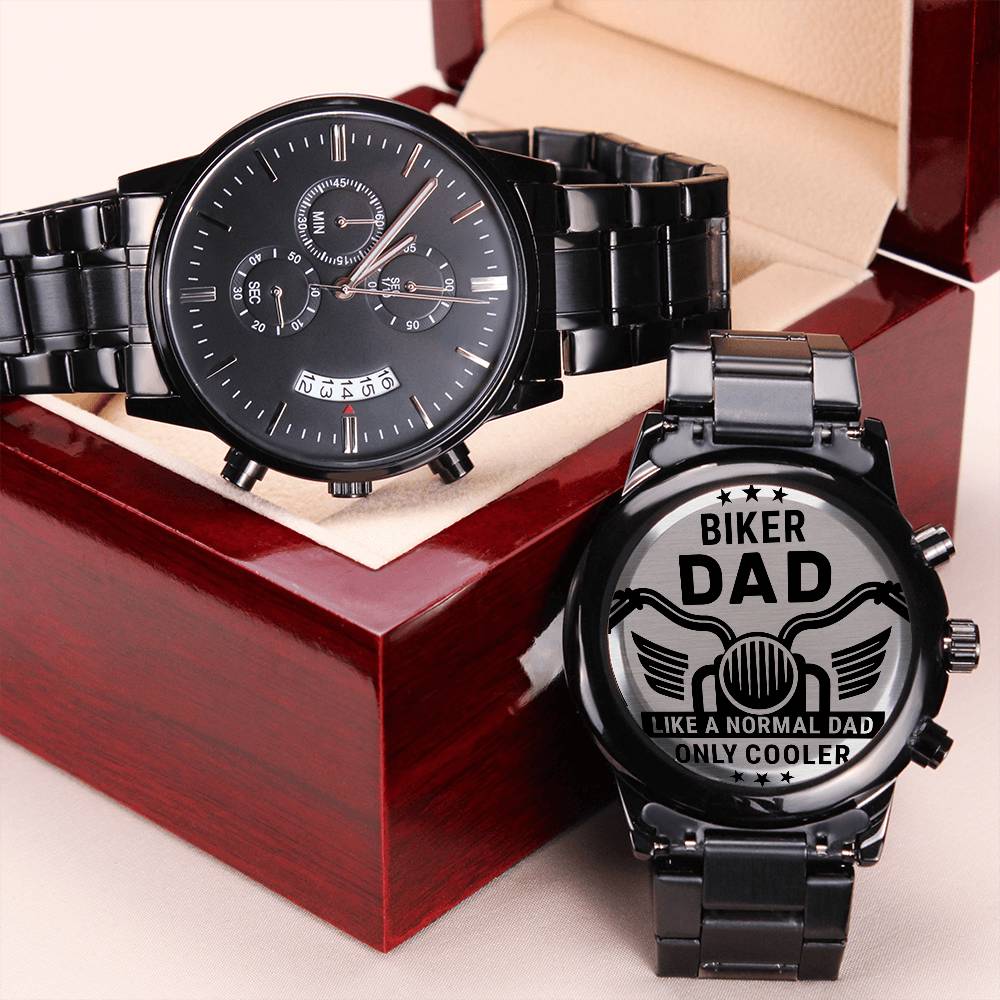 Biker Dad Engraved Watch