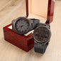 Greatest Supporter Dad Engraved Wooden Watch
