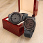 Oceans of Time Engraved Wood Watch