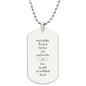 Personalized Live Forever In My Heart Dog Tag Necklace