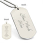 Personalized Live Forever In My Heart Dog Tag Necklace