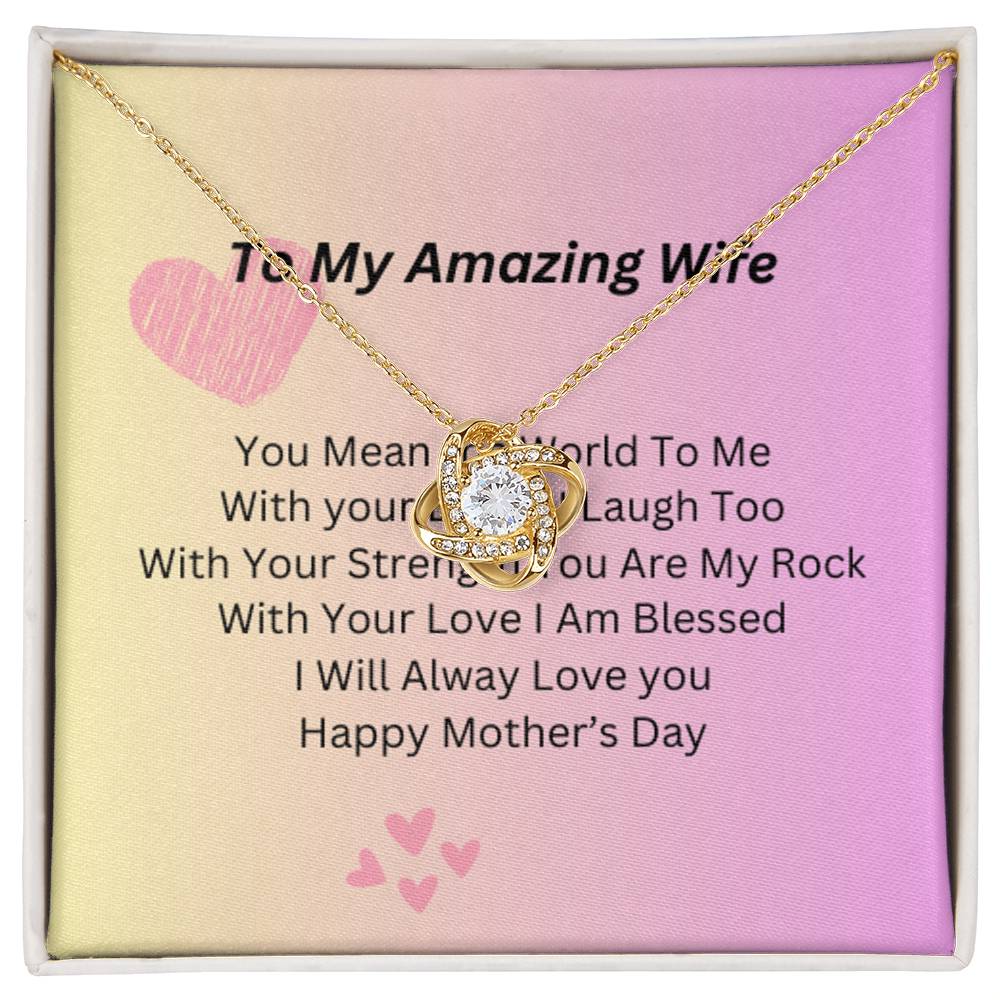 To My Amazing Wife - Love Knot Necklace