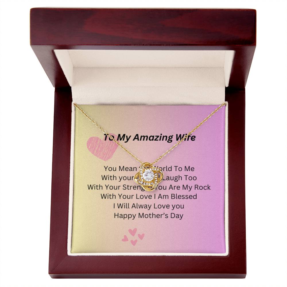 To My Amazing Wife - Love Knot Necklace
