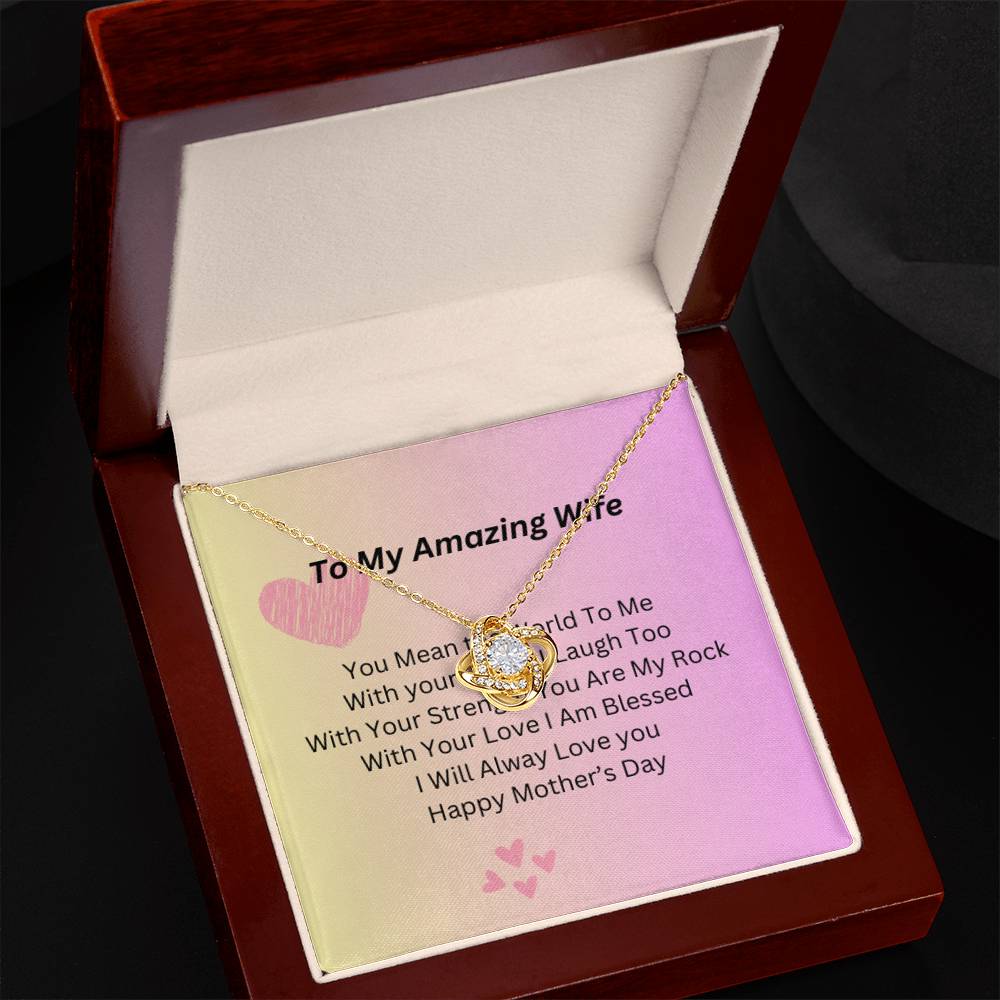 To My Amazing Wife - Love Knot Necklace