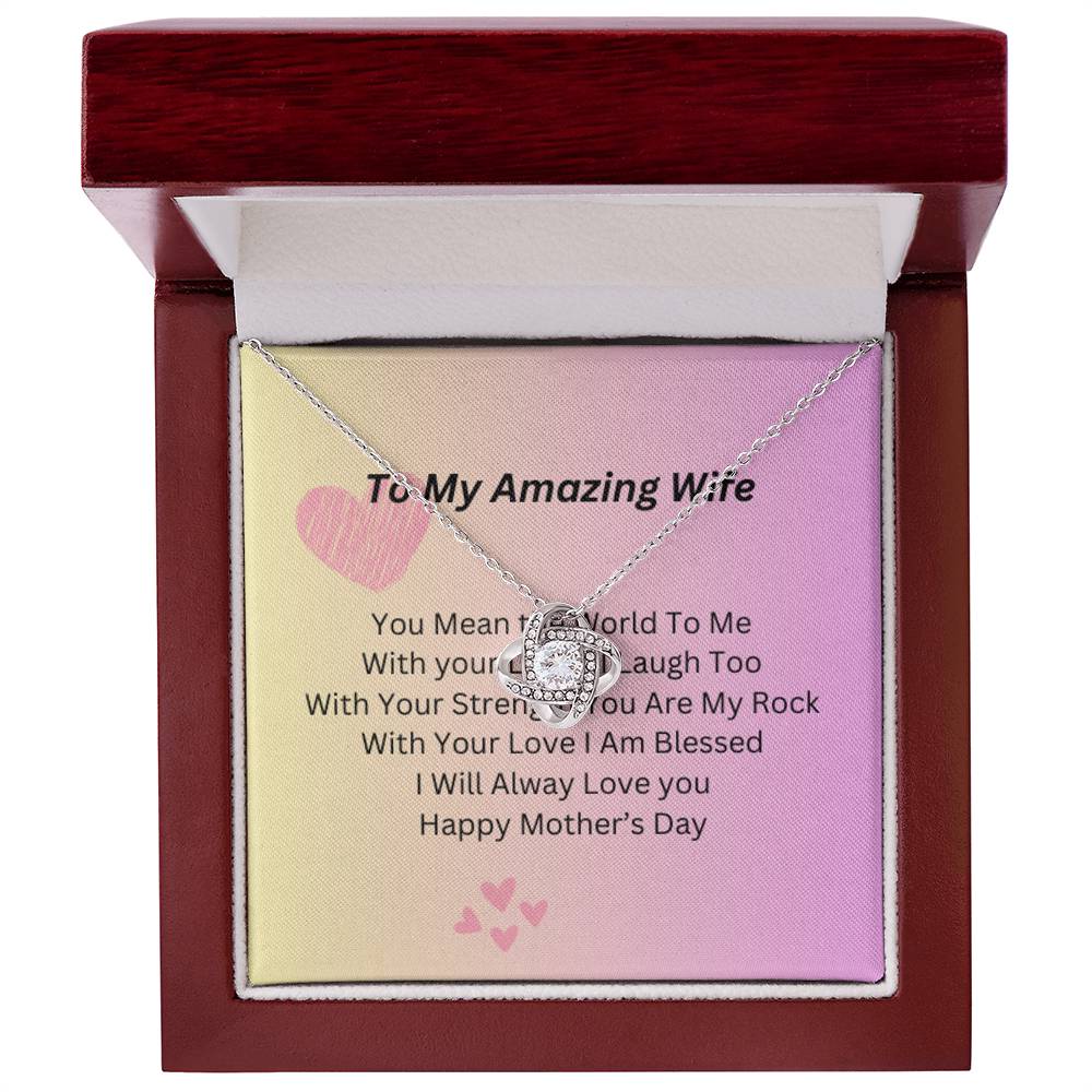 To My Amazing Wife - Love Knot Necklace