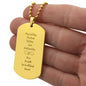 Personalized Live Forever In My Heart Dog Tag Necklace