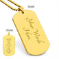 Personalized Live Forever In My Heart Dog Tag Necklace