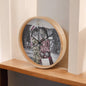 Sisters Wood Frame Wall Clock