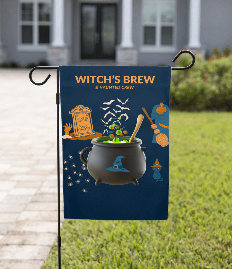 Halloween Garden Flag "Witch's Brew"