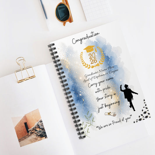 2026 Male Graduate Notebook — “Carry Your Name With Pride—Your Story Is Just Beginning”