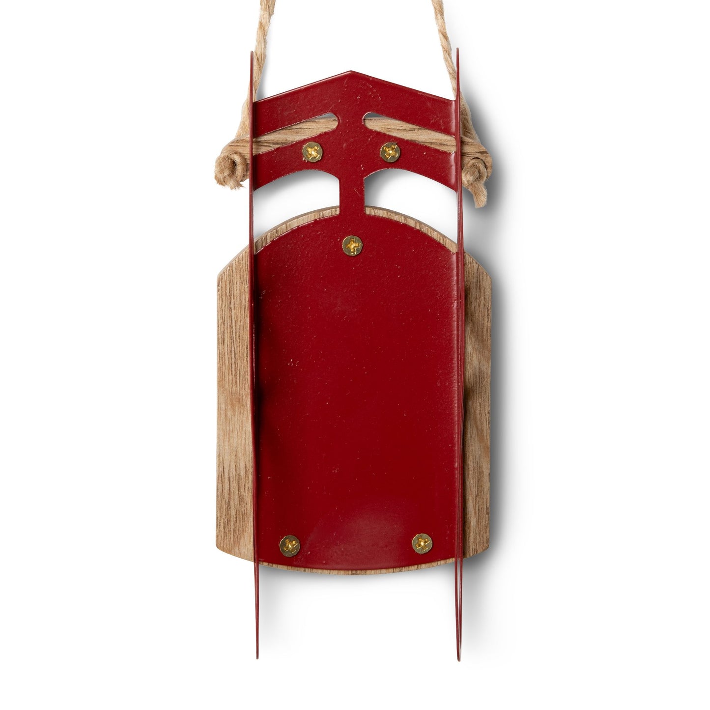 Gray Sled Ornaments Happy Holidays