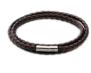 Personalized Braided Genuine Leather Bracelet