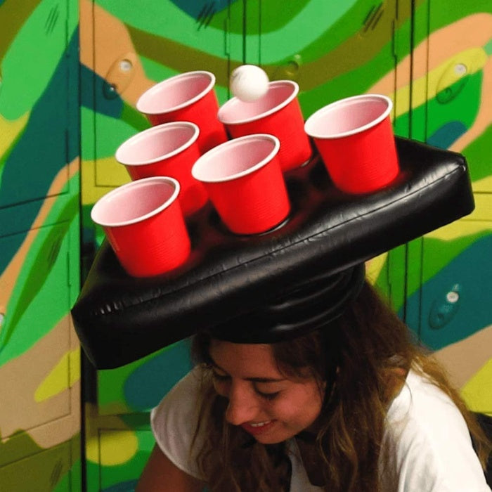 Inflatable Ping Pong Cup Hat Rings Toss Game