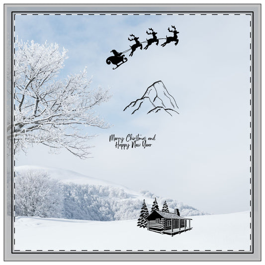 Christmas Linen Napkins 4-set