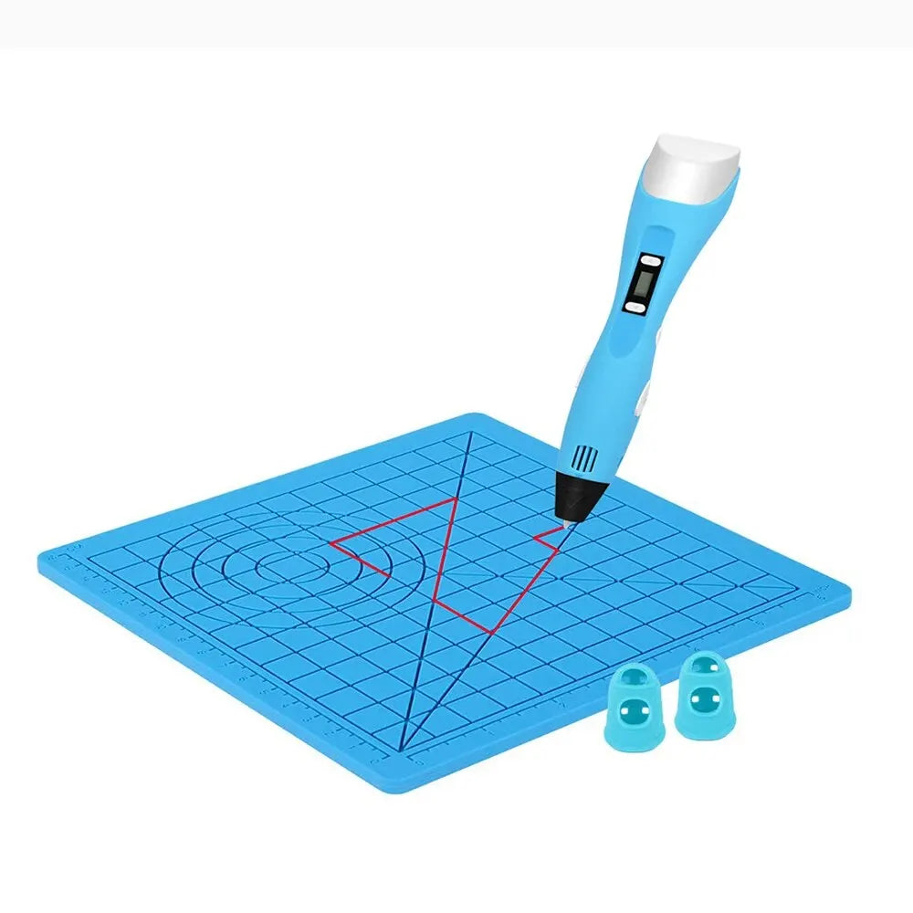 Templated Silicone Drawing Mat and Heat-proof Finger Sleeve For 3D Drawing Pen