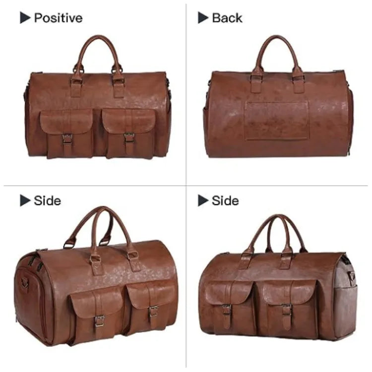 Luxury Waterproof Foldable PU Leather Travel Bag