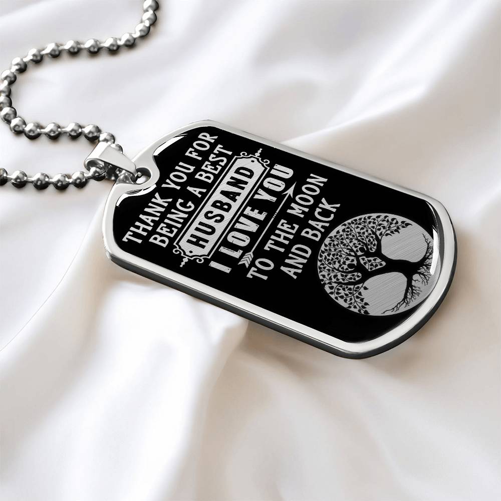 To the Moon and Back Dog Tag