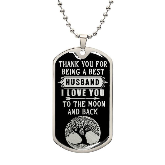 To the Moon and Back Dog Tag