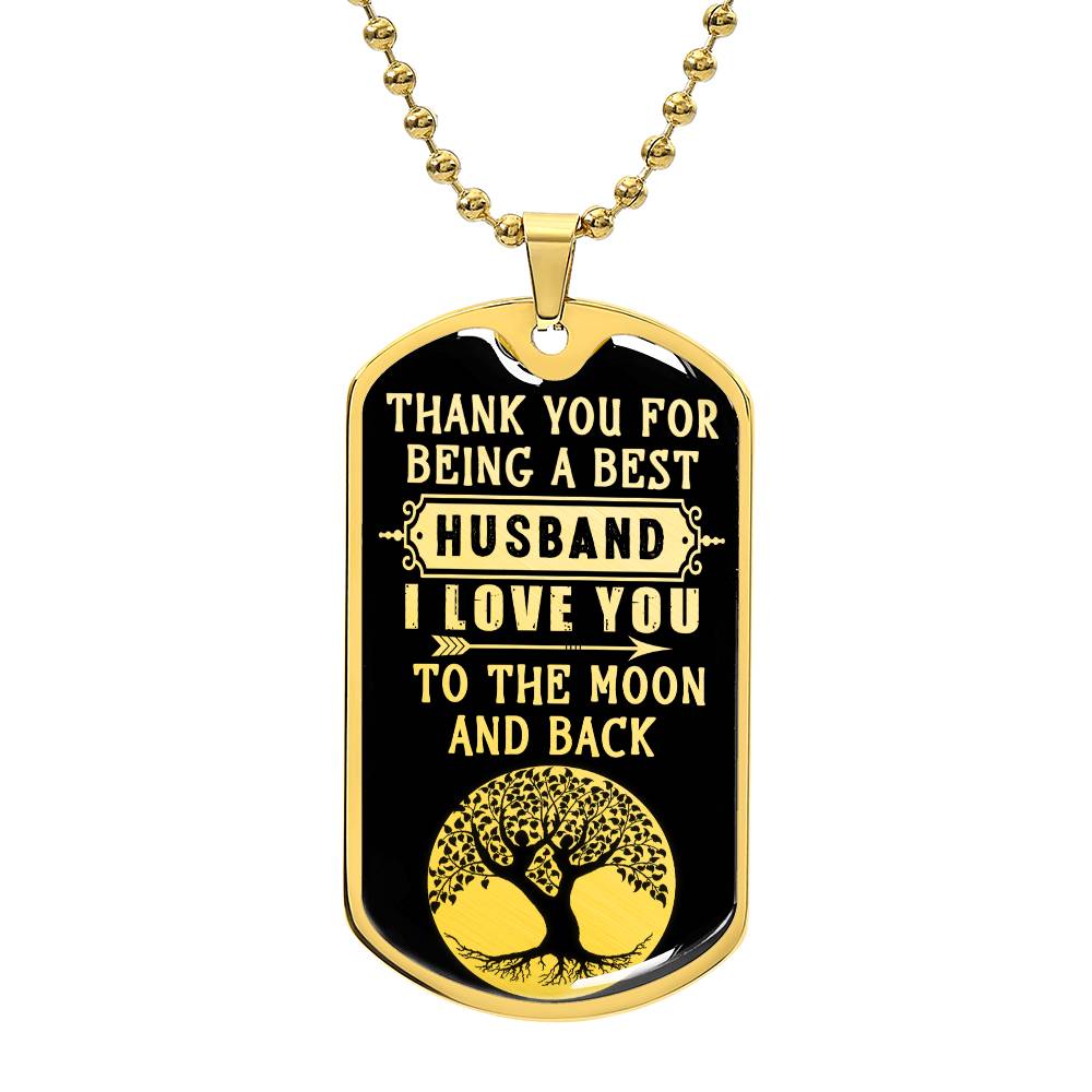 To the Moon and Back Dog Tag