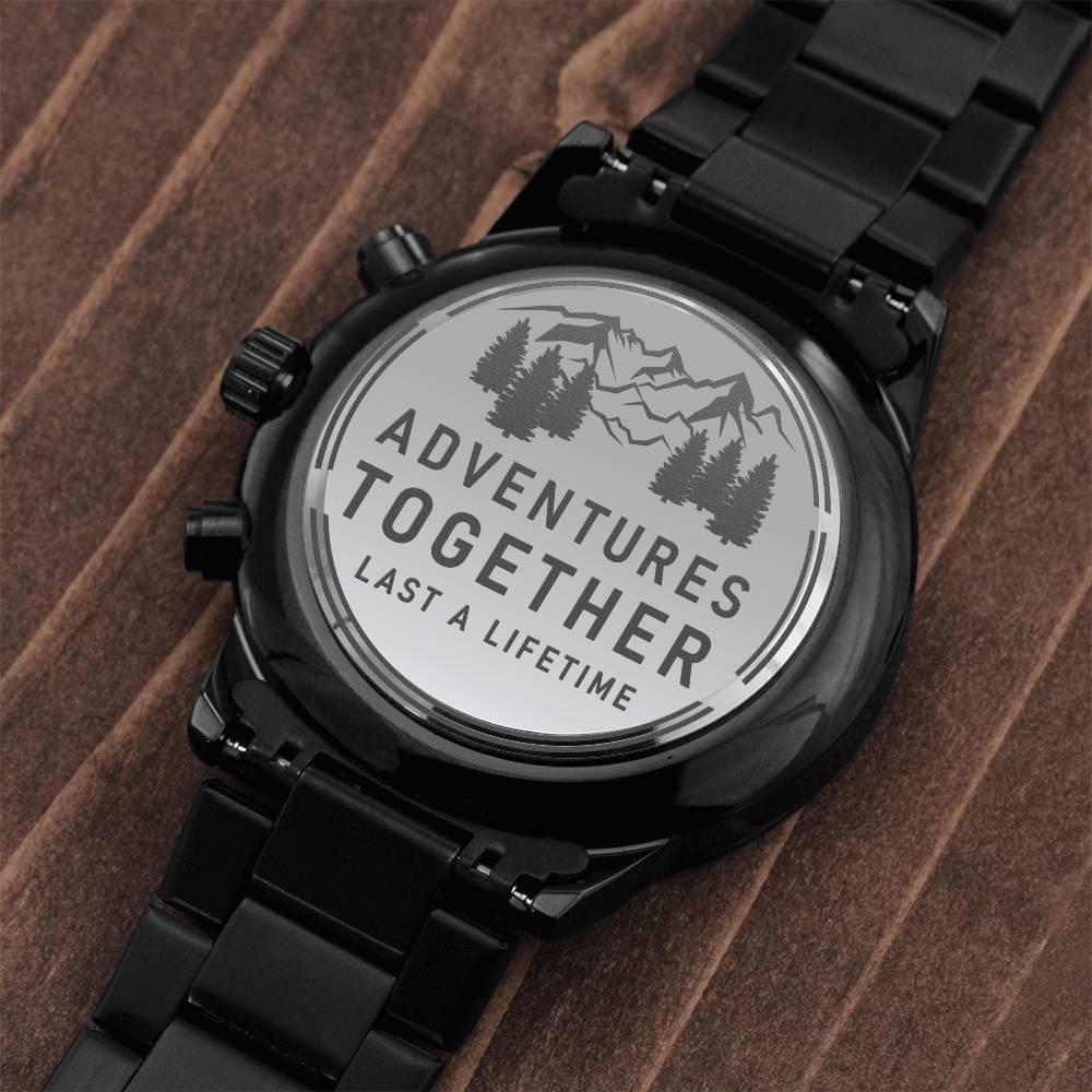 Adventures Together Engraved Chronograph Watch