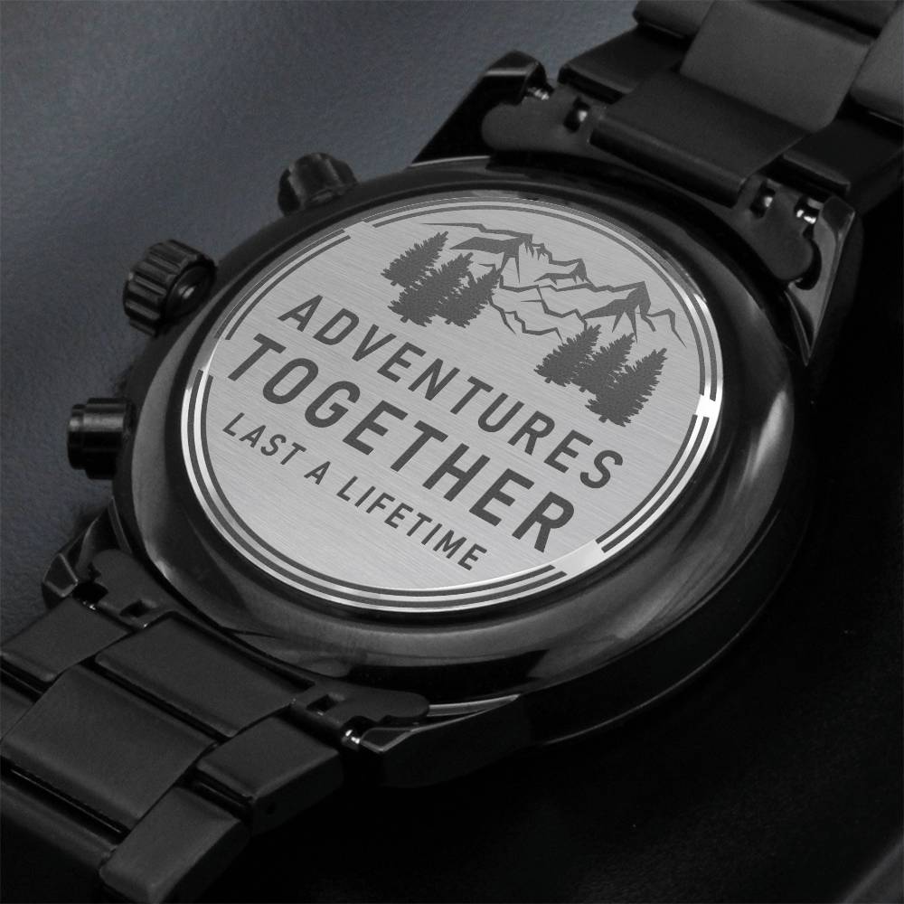 Adventures Together Engraved Chronograph Watch