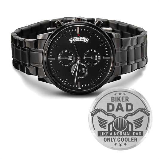 Biker Dad Engraved Watch