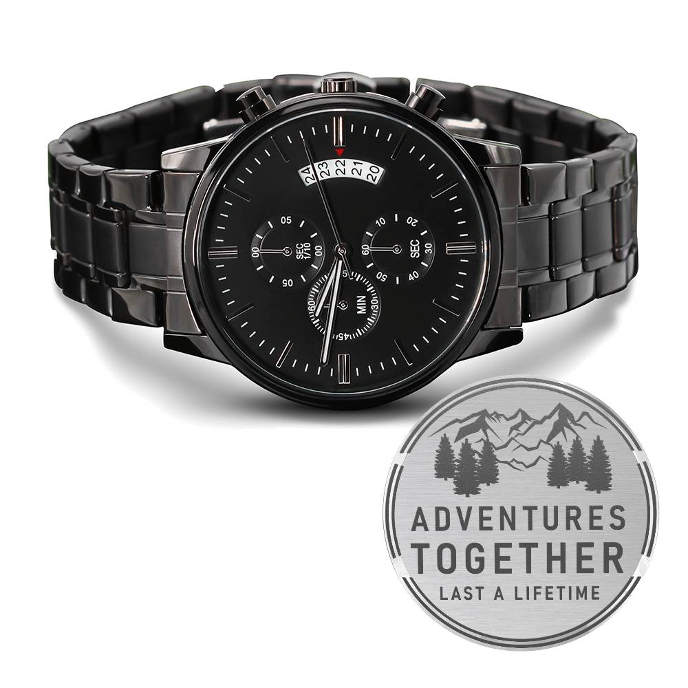 Adventures Together Engraved Chronograph Watch