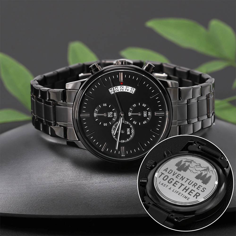 Adventures Together Engraved Chronograph Watch