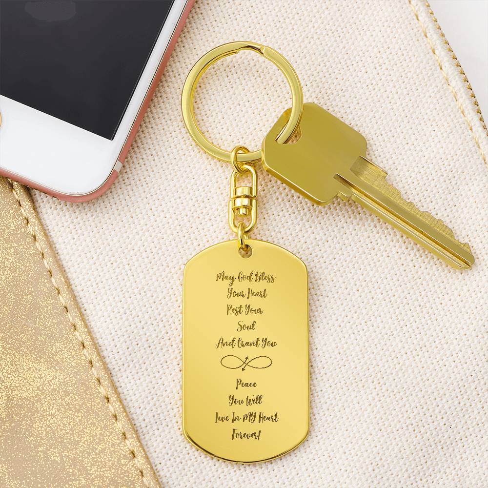 Engraved Keychain Forever In My Heart