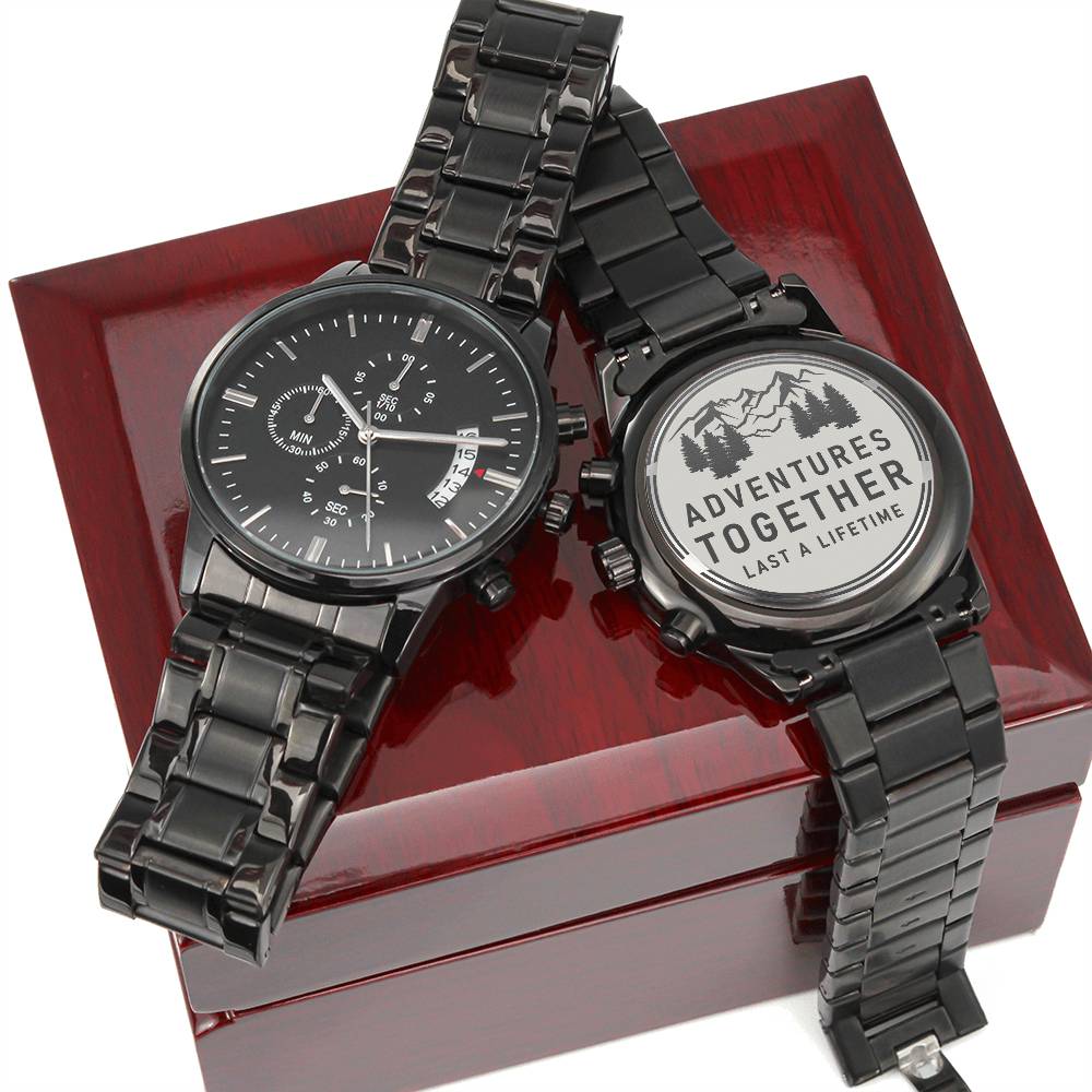 Adventures Together Engraved Chronograph Watch