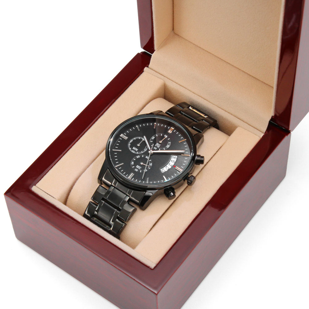 Adventures Together Engraved Chronograph Watch