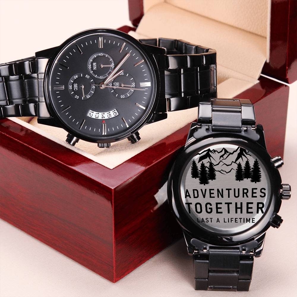 Adventures Together Engraved Chronograph Watch