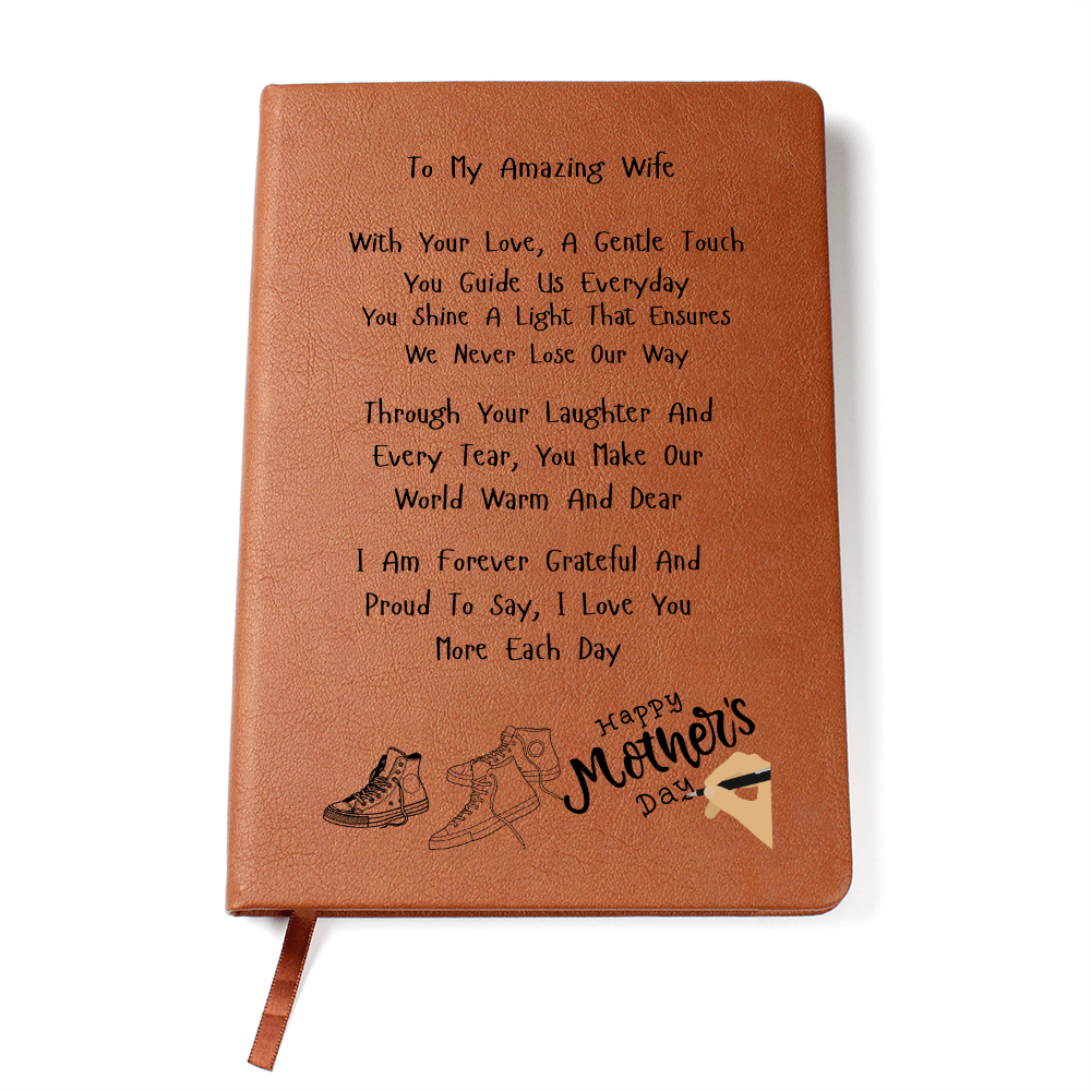 Mother's Day Graphic Leather Journal