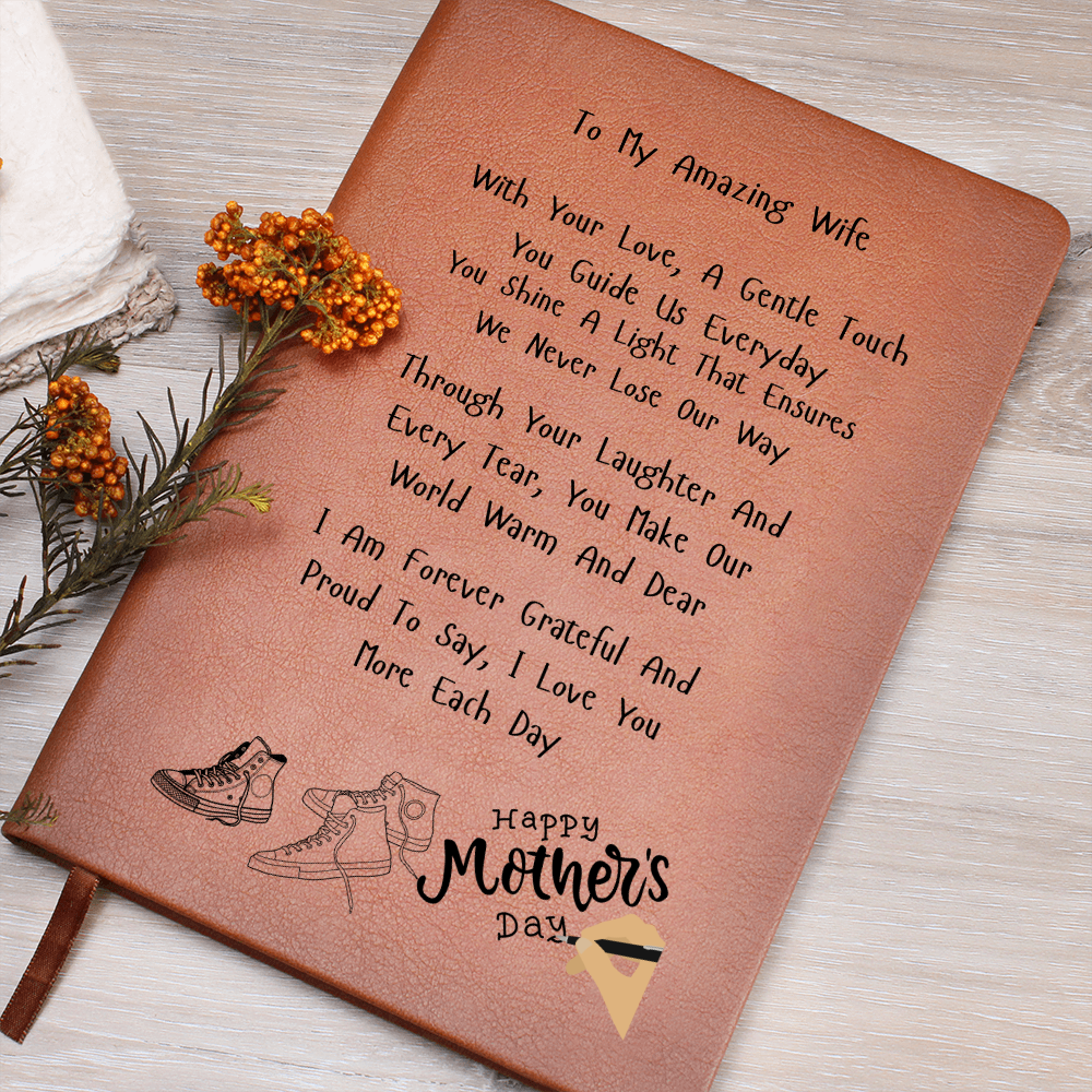 Mother's Day Graphic Leather Journal