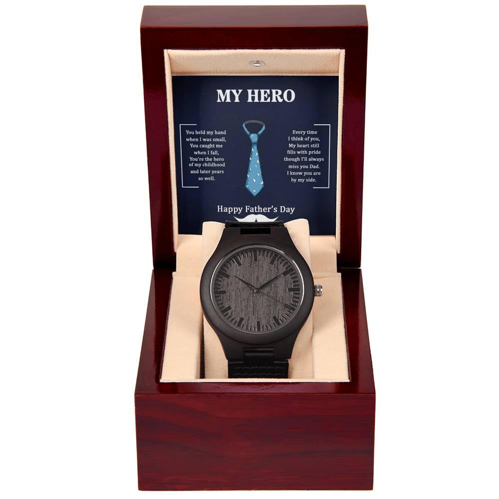 My Hero Happy Father's Day Wooden Watch