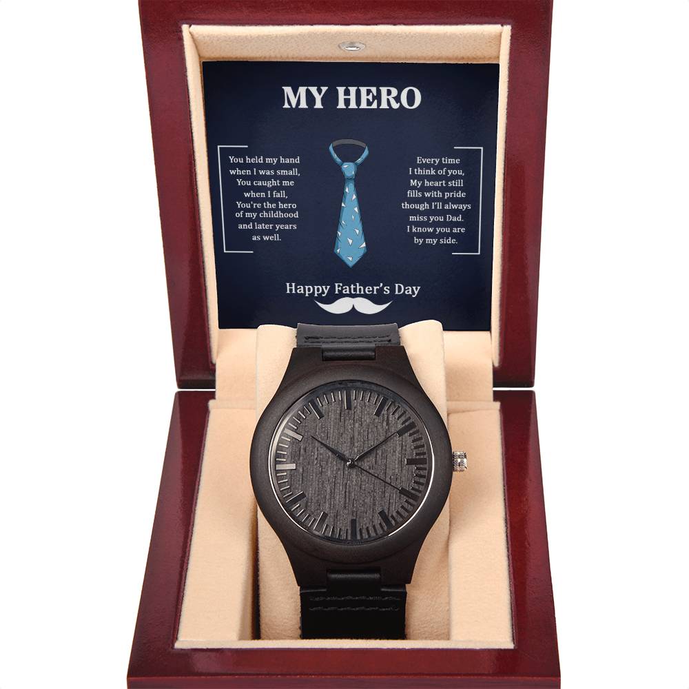 My Hero Happy Father's Day Wooden Watch