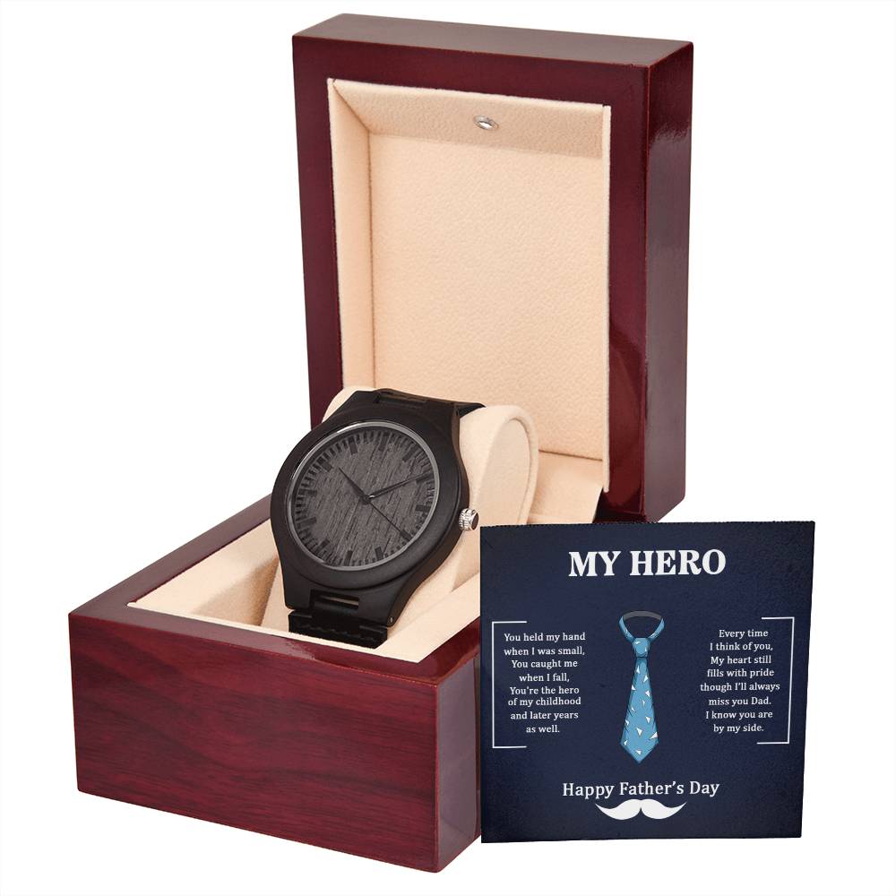 My Hero Happy Father's Day Wooden Watch