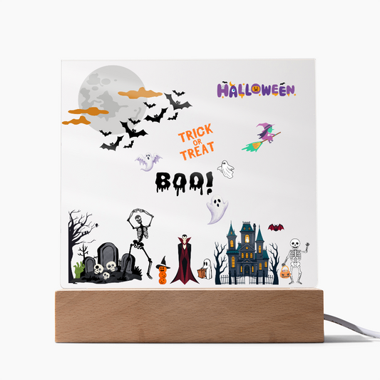 Acrylic Square Halloween Night Light