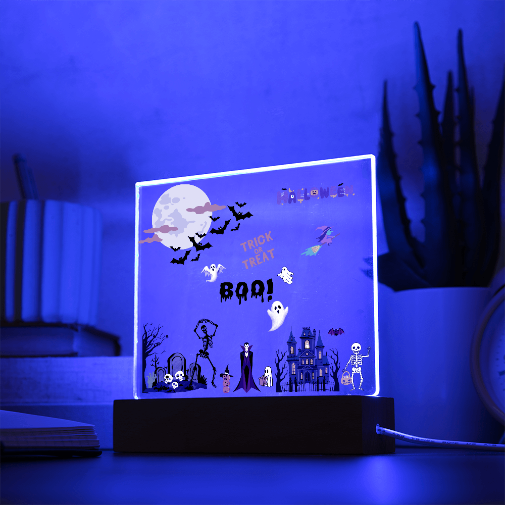 Acrylic Square Halloween Night Light