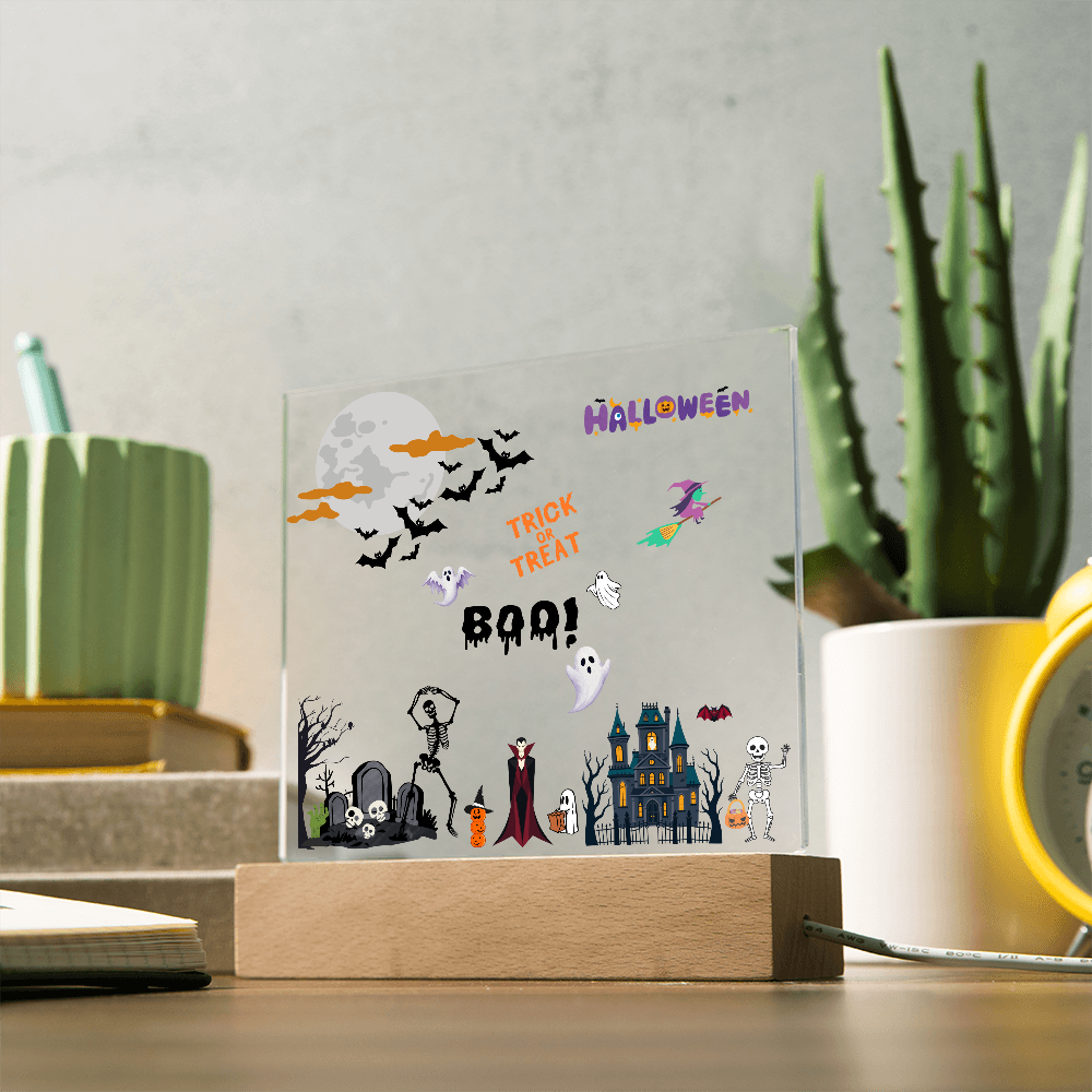 Acrylic Square Halloween Night Light
